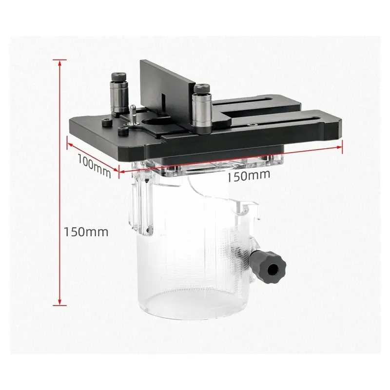 AC23-CNC Aluminum Router Guide, Multifunctional Router Base Jig(5-In-1), Trim Router Auxiliary Tool For Grooving, Circle Cutting