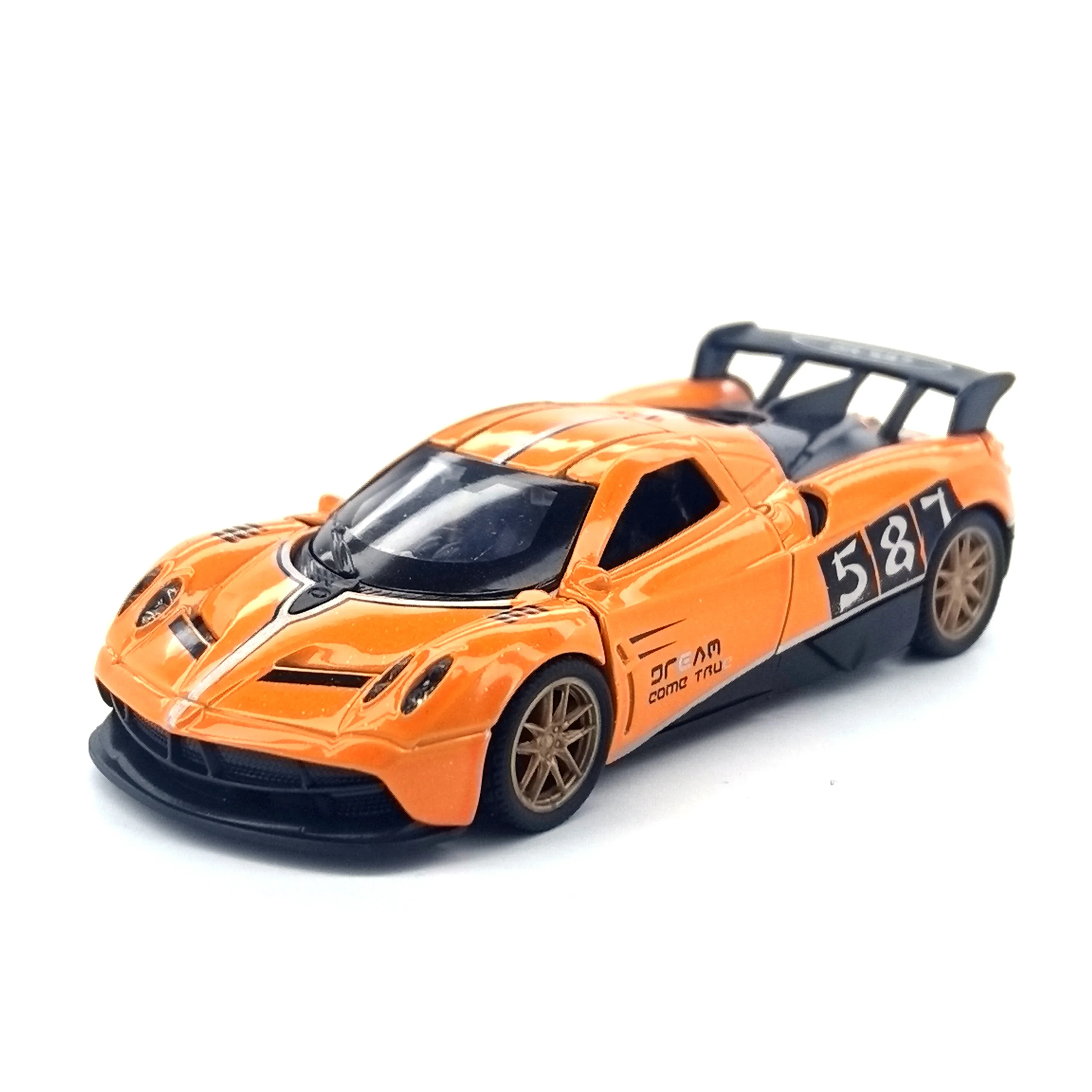 Alloy Car Toy with Opening Doors Children's Play Vehicle Realistic Racing Sports Car Pullback Function Model Car