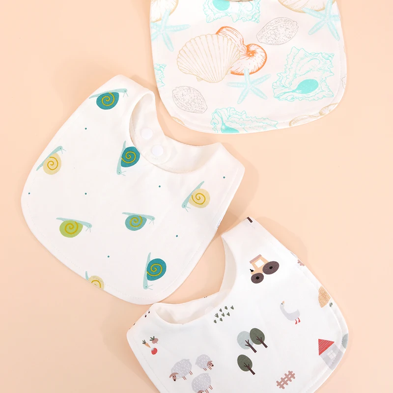 3pcs U Shape Baby Bibs 360 Degree Rotation Muslin Kids Boy Girls Bandana Burp Cloth Newborn Infant Saliva Towel Toddler Stuff