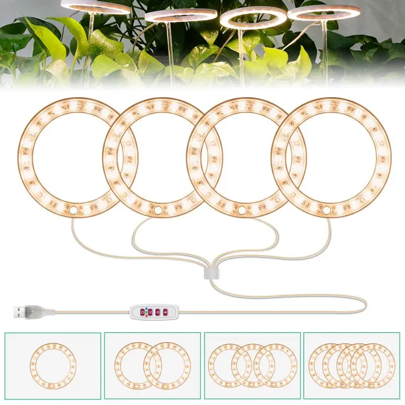 

Growing Lamps Angel Ring Growth Light DC5V USB Phytolamp For Plants Led Full Spectrum Lamp For Indoor Plant Seedling