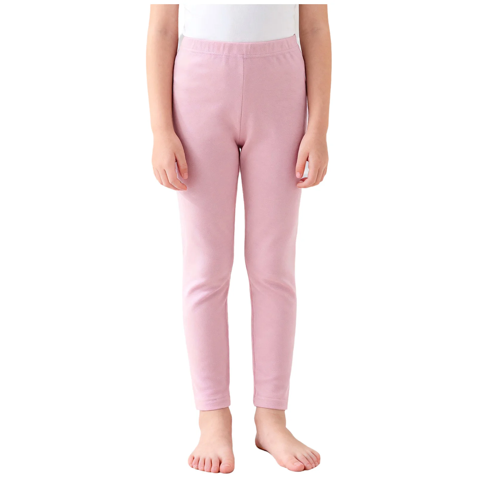 Pantaloni Termici per Bambine, Leggings Elasticizzati in Cotone per Yoga, Danza, Corsa, Abbigliamento Base Layer, Homewear e Loungewear