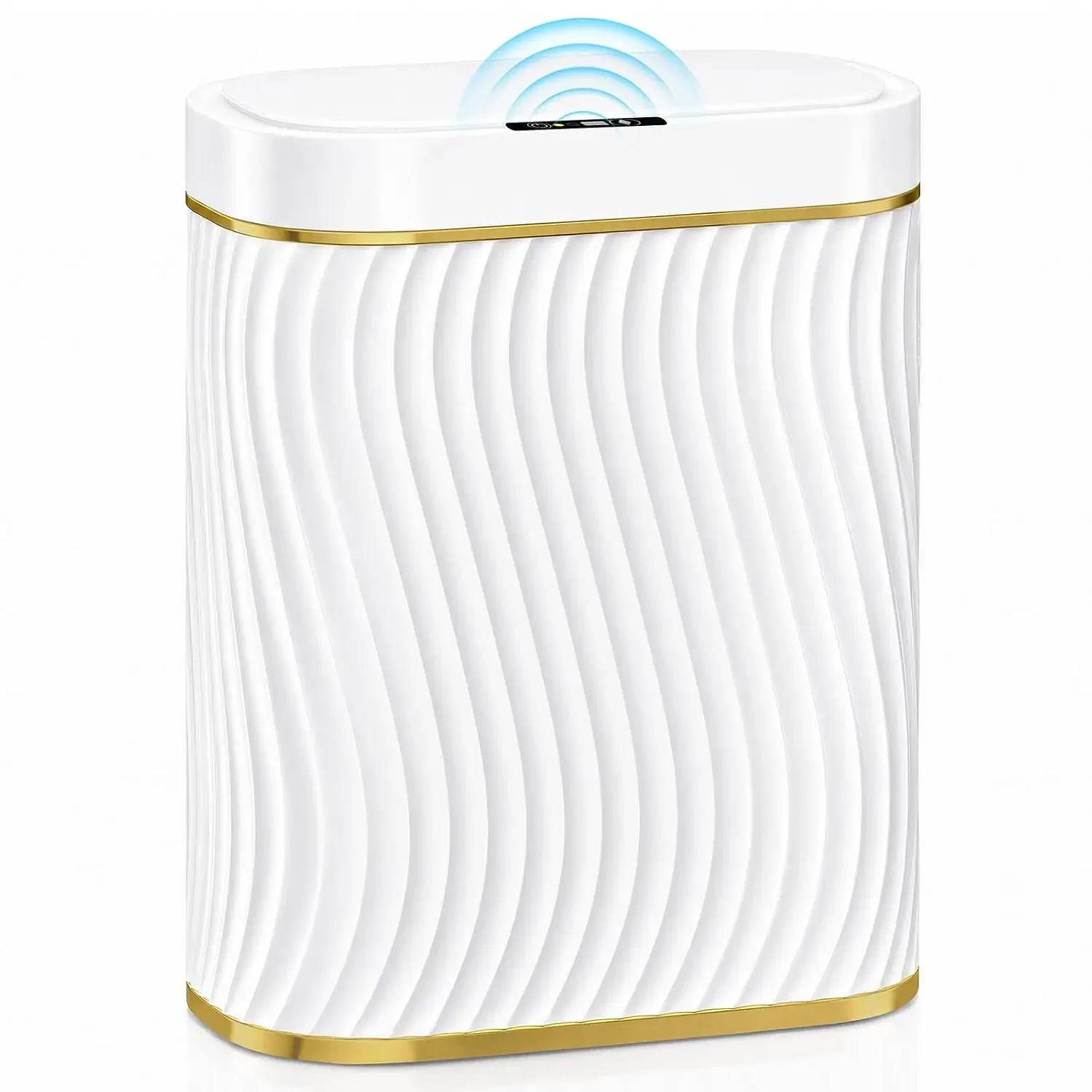 

Smart 2.6 Gal Touchless Trash Can, Narrow Waterproof Bin for Bathroom, Bedroom, Office