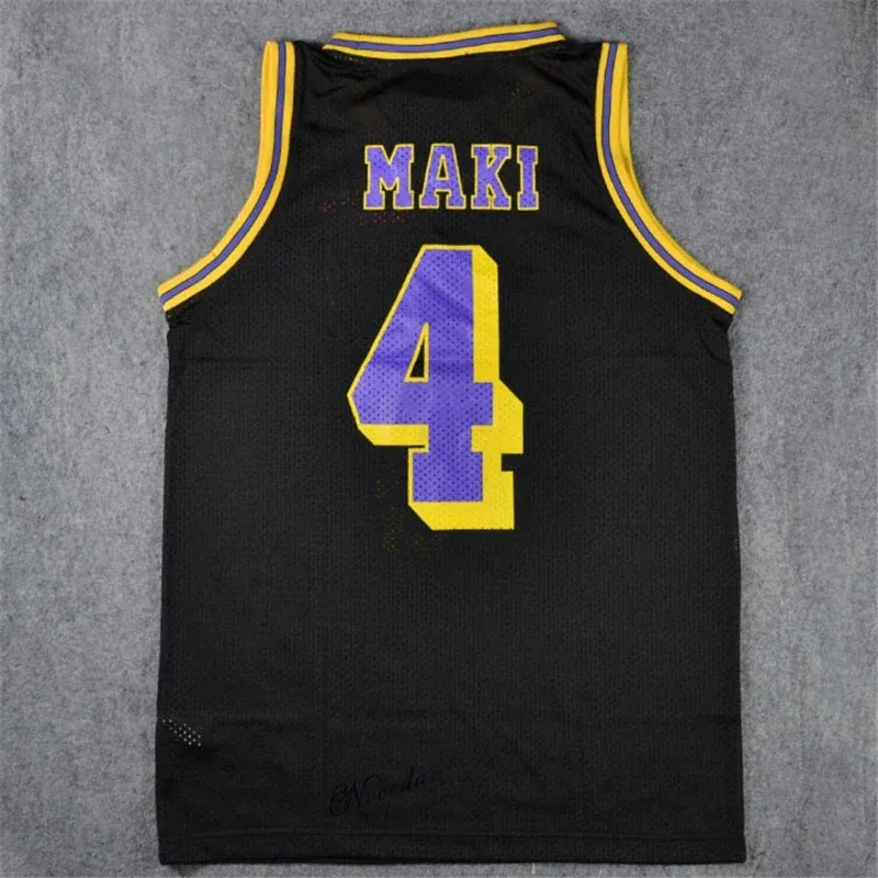 Anime The Girl From The Shore # 6 Jin Soichiro. # 4 Maki Shinichi Cosplay Basketball Jersey Tops T Shirts Sports Wear Team Unifo