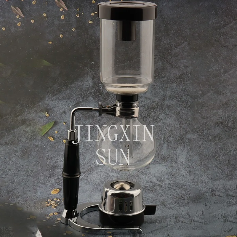Household kitchen glass siphon coffee machine