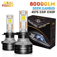 K5C Pro H7 LED 80000LM faros Canbus 6000K H1 H3 H4 H11 9012 HIR2 H8 H9 9007 9005 9006 HB3 HB4 alta potencia 4575 Chips CSP