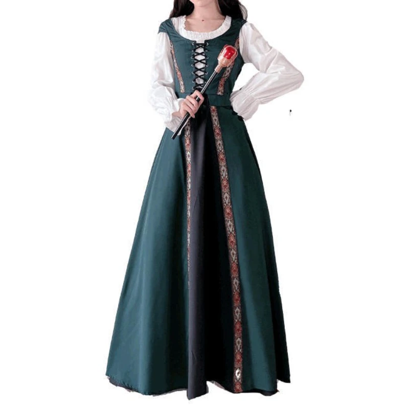 

Новинка 2023 года, винтажное платье эпохи Возрождения для косплея, дворец, платье принцессы, викторианское вечернее кружевное длинное сексуальное платье, платья на Хэллоуин