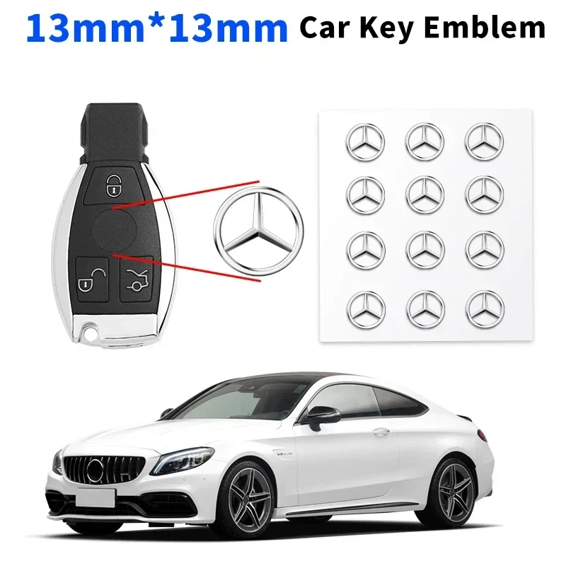 

13 мм наклейки на ключи от автомобиля, брелок с автоматическим управлением, эмблема, аксессуары Mercedes benz A C E Class CLA CLS W212 W213 W204 W205 CLA CLS