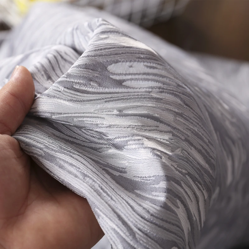 

Designer Fabric Tassel Jacquard By The Meter for Clothes Coat Shirts Hanfu Diy Sewing Drape Silver White Cloth Polyester Fashion