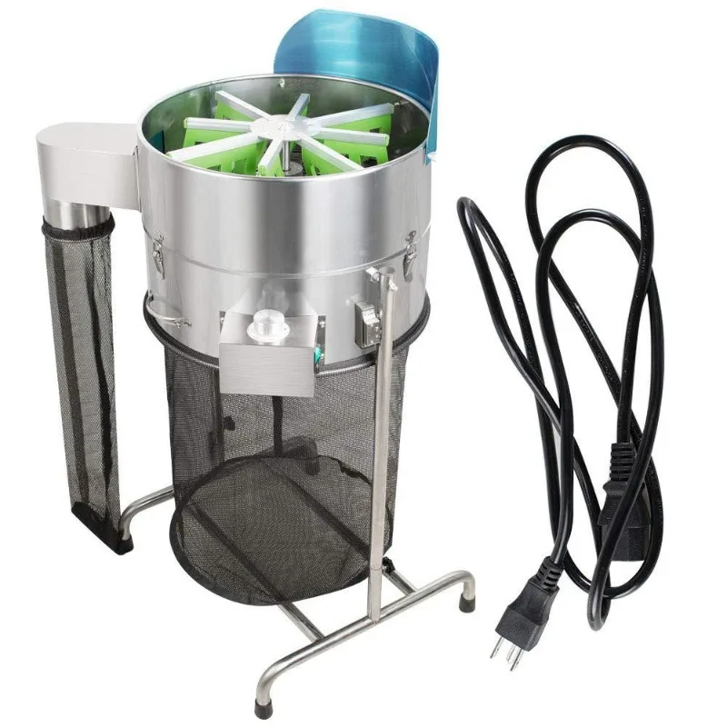 18 Inch Vertical Electric Grass Mulcher With Mesh Bag Lawn Mower Garden Leaf Stem Vegetation Trimming Shredding Machine