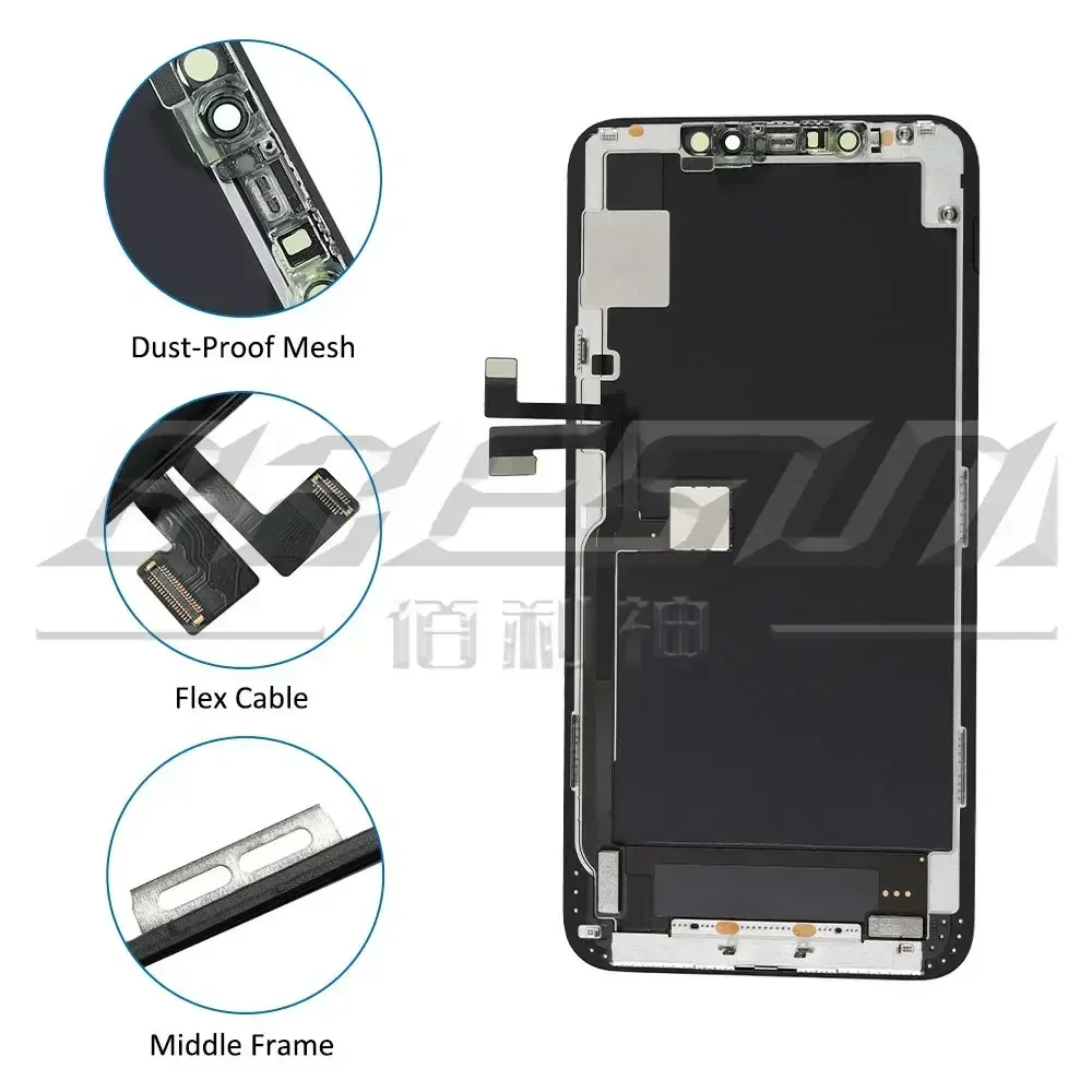 RJ Screen for iPhone INECELL X XR XsMax 11 12 13 13Pro 14 LCD display touch screen digitizer assembly can transplant screen IC