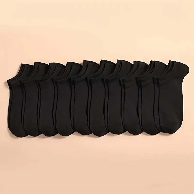 5/10/20/30 paar unisex casual effen kleur bootsokken dun ademend comfortabel anti geur zweetabsorberende enkelsokken voor mannen vrouwen