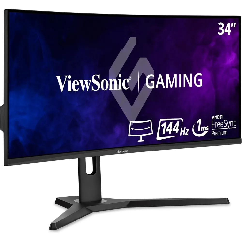 

OMNI VX3418-2KPC 34 Inch Ultrawide Curved 1440p 1ms 144Hz Gaming Monitor with Adaptive Sync, Eye Care, HDMI