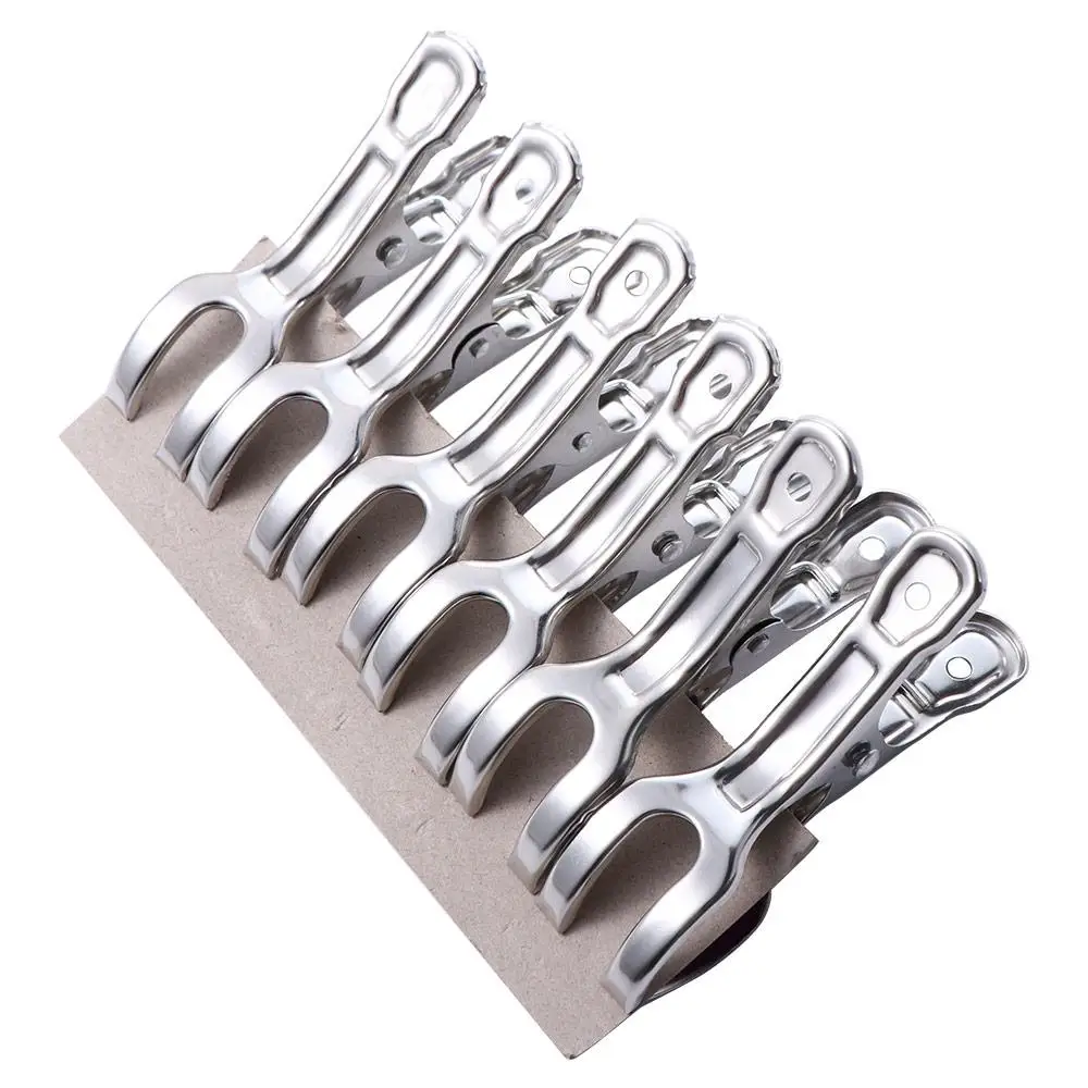 

Stainless Steel Large Clothing Household Washing Drying Hanger Sealing Clip Clothes Pins Clothes Pegs File Clip