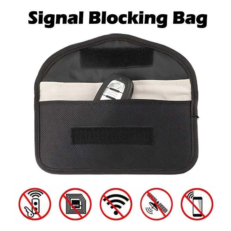 

1pcs Outdoor Faraday Bag Signal Blocking Shield Case Protector Pouch Signal Blocker Case RF Signal Safe Lock Bag For Car Keys