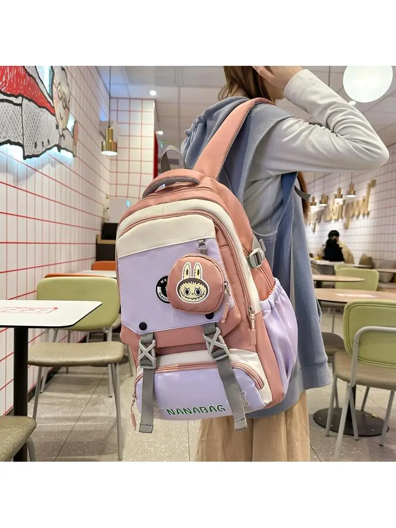 軽量デュアルショルダーバッグスクールバッグ通勤リュックユーススタイル2026新デザイン学生必需品ブックバッグ