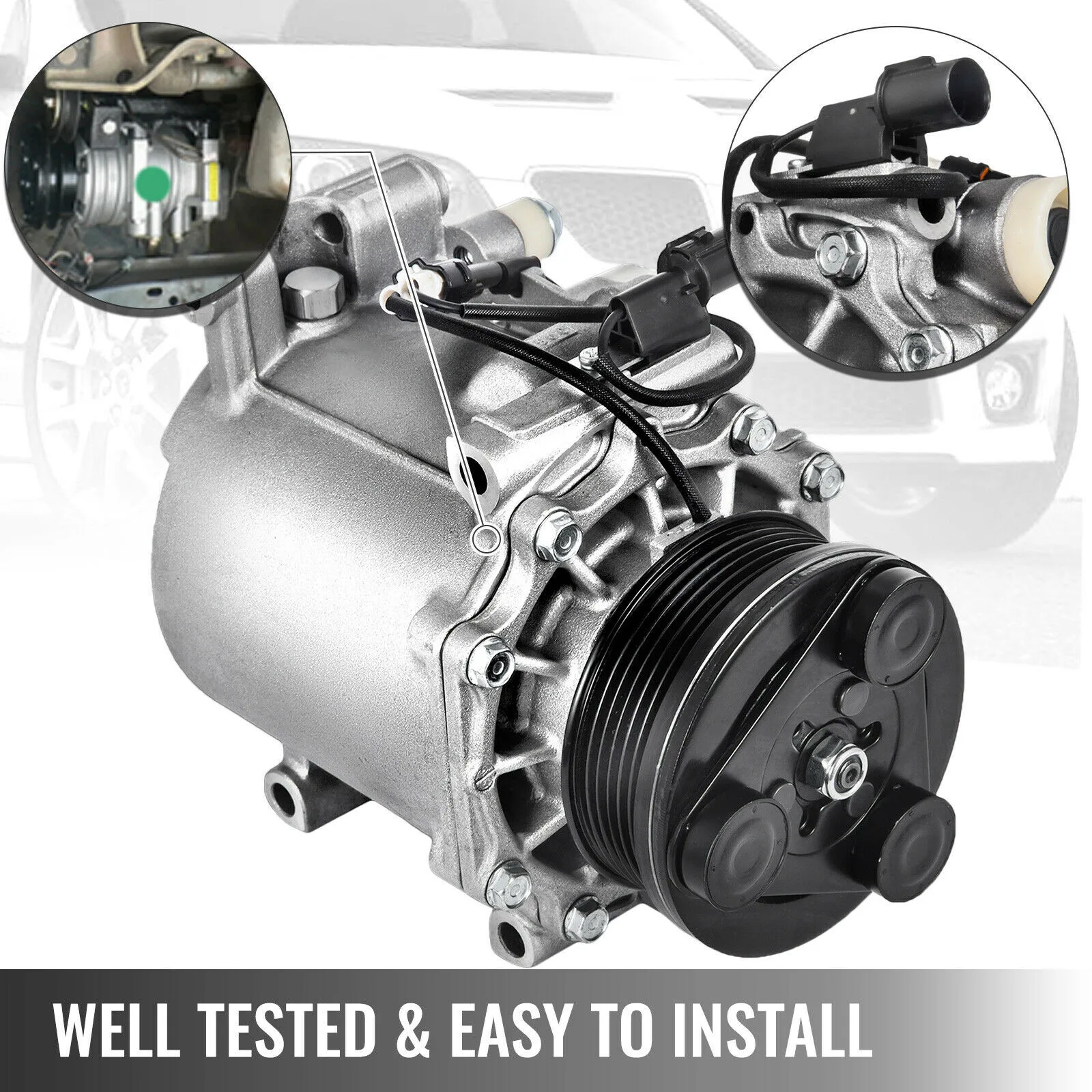 A/C Compressor for Mitsubishi Eclipse 2.4L 2000 2001 2002 2003-2005 CO 10596AC