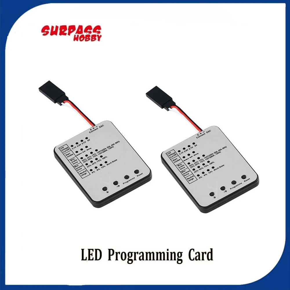 

Surpass Hobby LED Program Card for RC Electronic Speed Controller ESC Compatible with Car Truck Boat Off-Road Buggy Monster