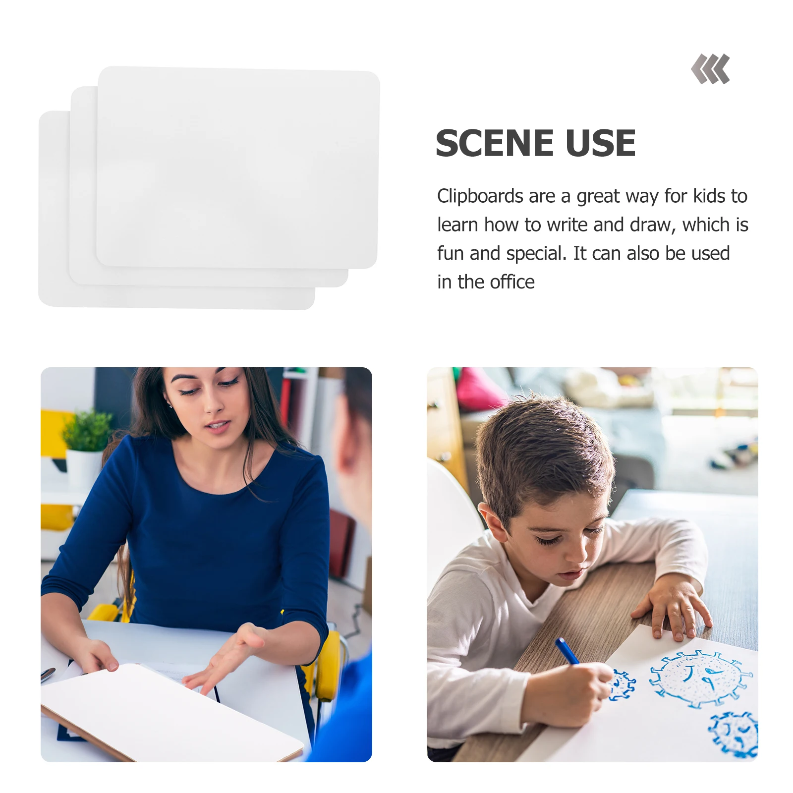 

3Pcs Small Kids Whiteboard Double Sided Erasable Writing Board Dry Erase Board for Children Educational Drawing Practice