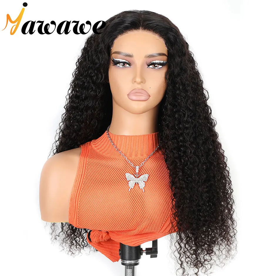 Yawawe hair Glueless wig human hair ready to wear Kinky curly hd lace wig 6x4 lace front wig glueless preplucked wigs human hair