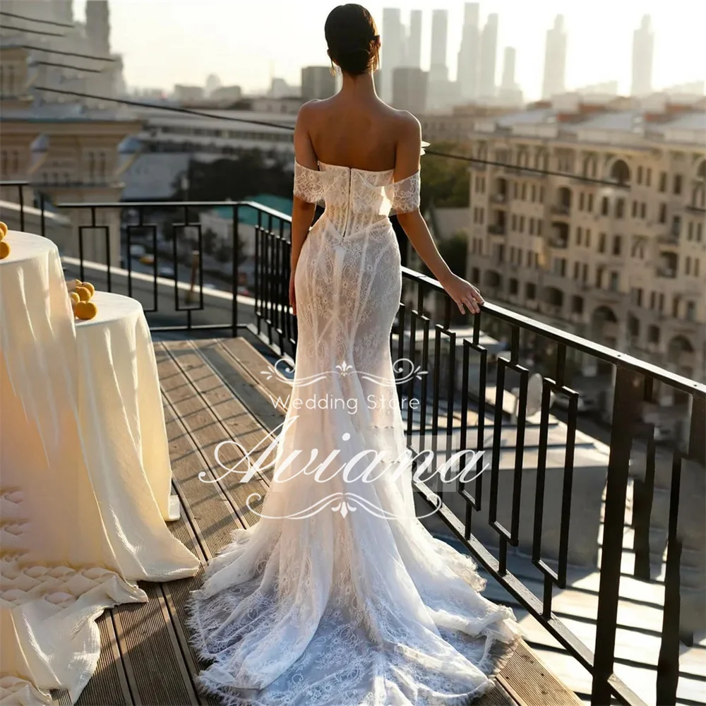 Customized Aviana Off The Shoulder Sweetheart Mermaid Wedding Dress Lace Embroidery Luxurious Sexy Corset New Vestidos de novia image 2