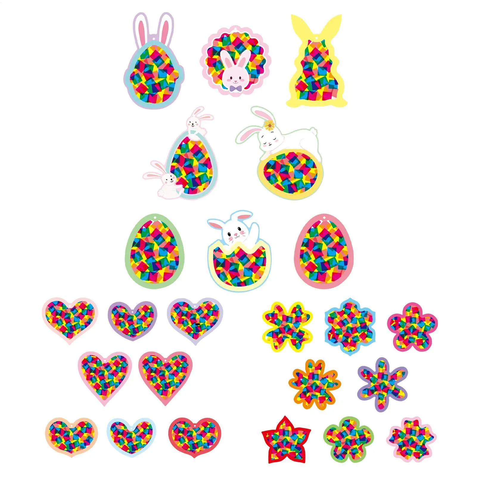 Kids Art Paper Portable Activity Crafts Supplies Paper Ornament Art For Boy Girl Home Glass Window Birthday Party Outdoor School