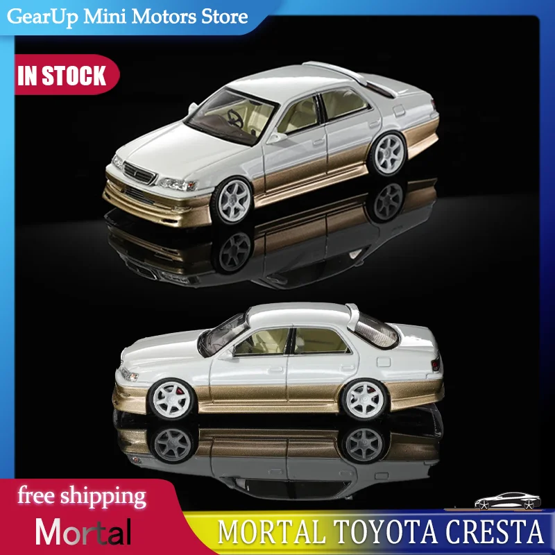 

New In Sstock Mortal 1:64 Toyota Cresta Magnetic Attraction Alloy Miniature Diecast Model White Gold Toyota Cresta Toys Kid Gift