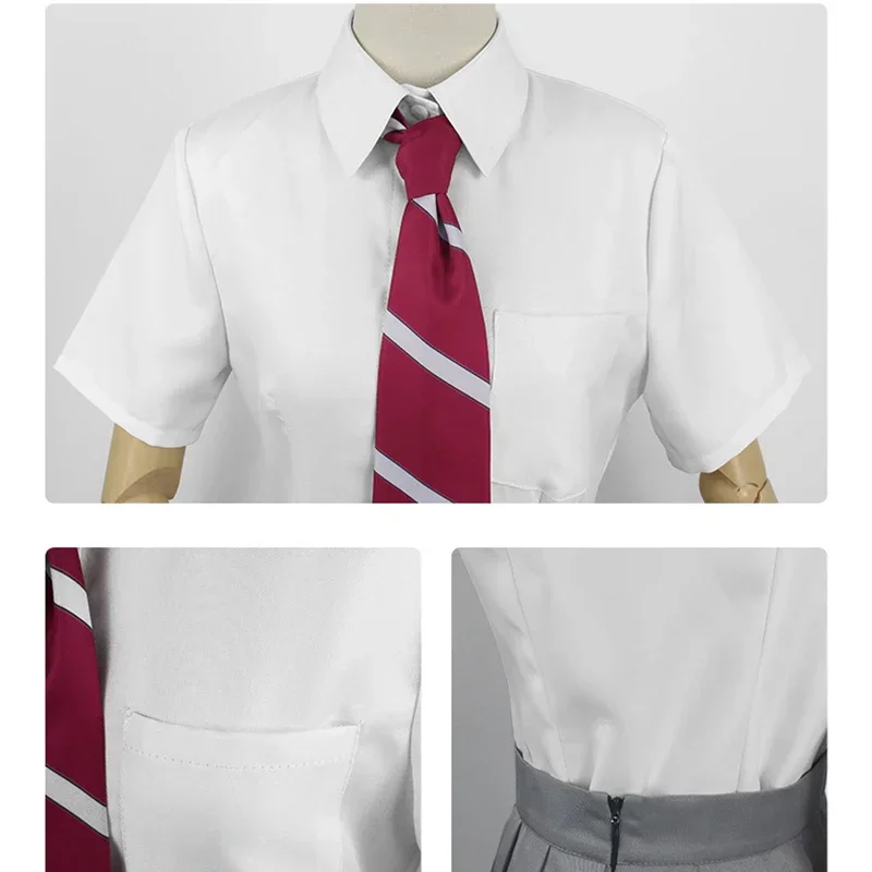 Tachibana Hinata Cosplay Anime Reve-ngers Hinata Tachibana Cosplay Costume JK School Uniform Shirt Tie Skirt Socks Full Set