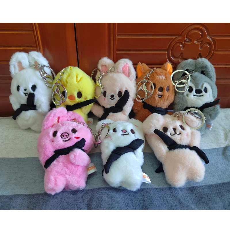 NEW 10CM Popular Anime Kawaii Skzoo Mini Plush Keychain Pendant Cartoon Doll School Bag Pendant Decoration Birthday Gift