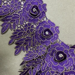 9.5yards New  fashion Rhinestone Lace Trim for Wedding dress decoration