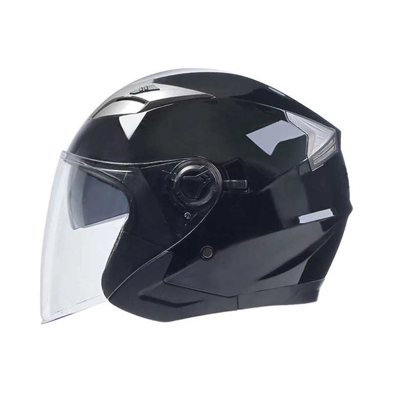 

Retro Vintage Motorcyle Open Face Helmet Dual Lens ABS Material Motobike Casco Kask Jet 3/4 Half Face Helm Casque Moto Capacete