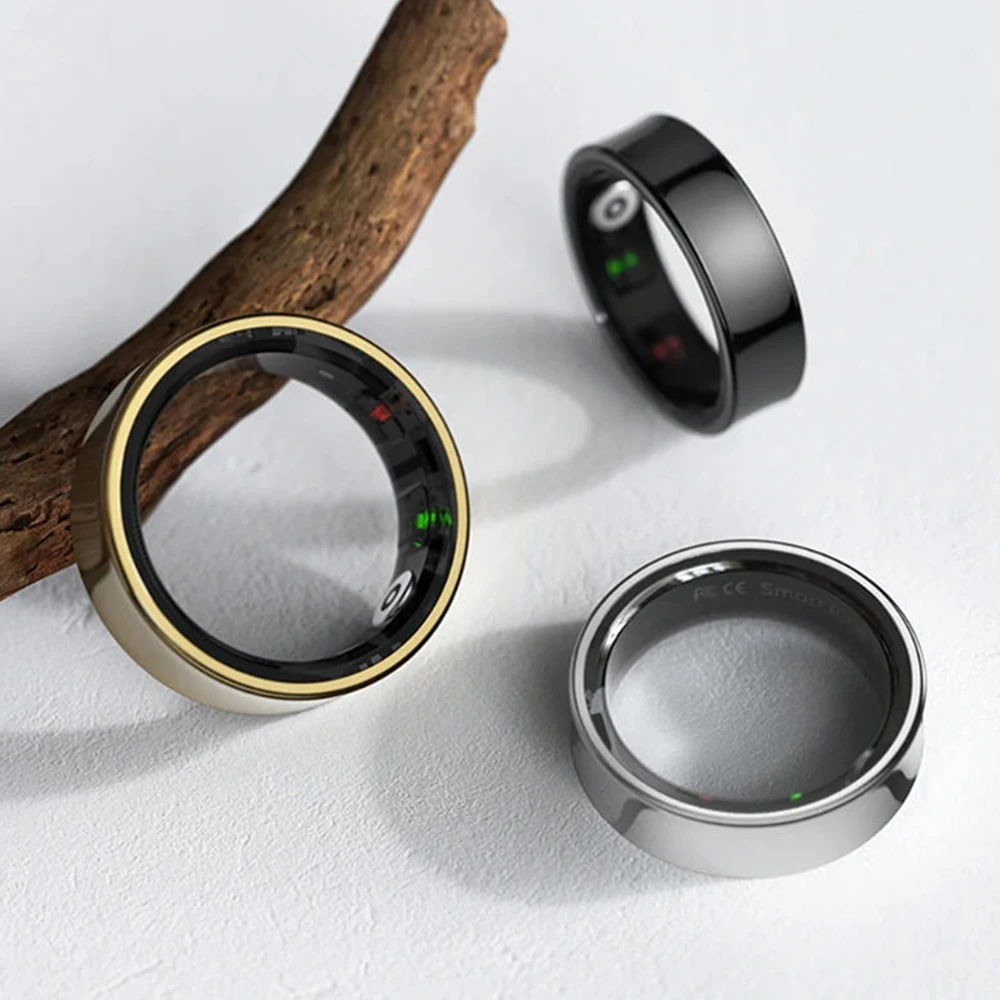 

Fitness Smart Ring With Charging Case, Heart Rate Skin Temperature Sleep Monitoring Health Rings For Men Women