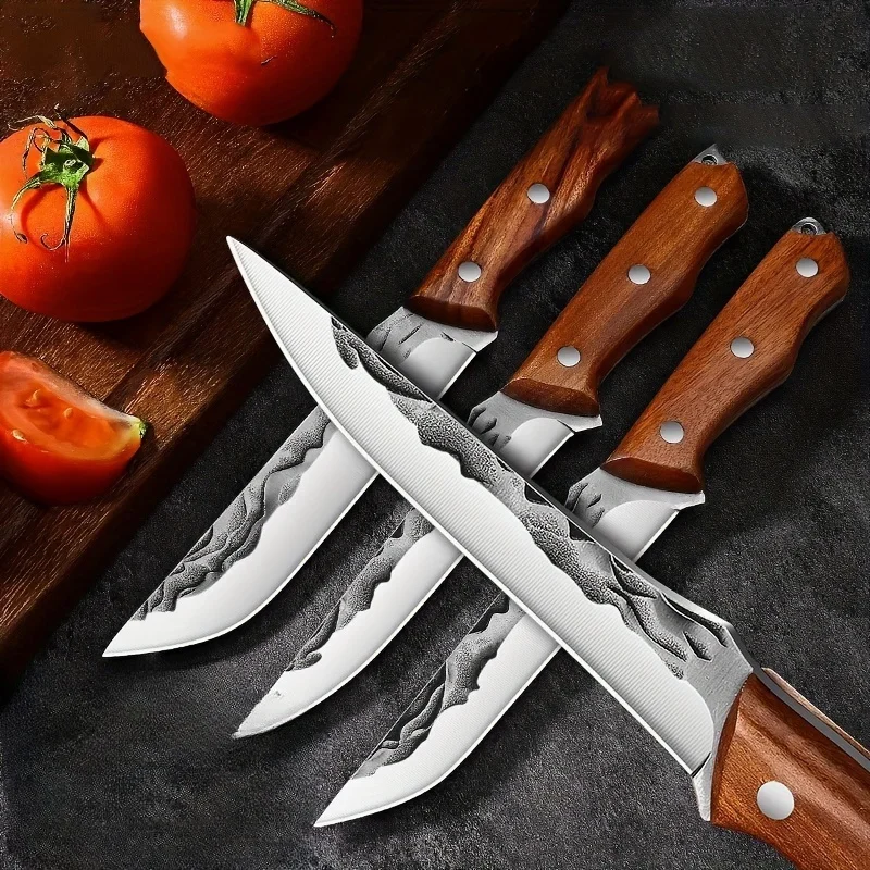 

1-3PCS Kitchen Knife High Hardness Forged Boning Knife Stainless Steel Commercial Butcher's Meat Cleaver Splitting Knife