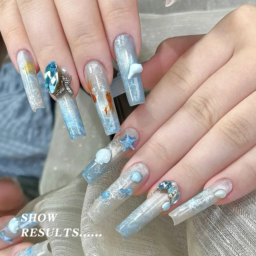 Vendeeni, 10 colores/juego, efecto de onda de mar, acuarela, flor, esmalte de uñas en Gel, pintura de tinta LED UV, manicura, esmalte de uñas sin TPO/HEMA