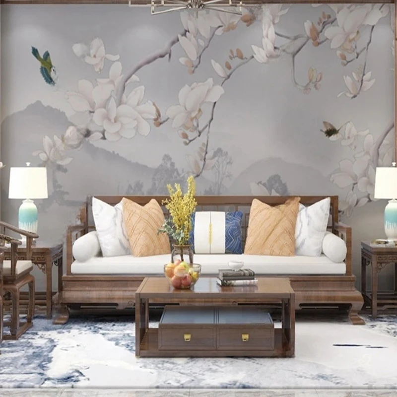 

MU8548 Wall Mural Ceiling Wallpaper Tropical Botanical Leaves Sky Flowers Print Living Room Bedroom Home Interior Decor