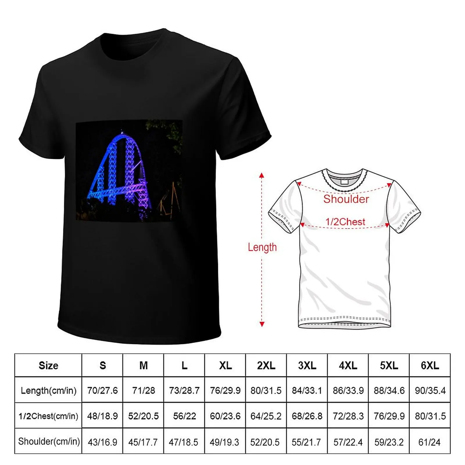 Millennium Force Lights T-Shirt shirts graphic hippie clothes tops cute tops fruit of the loom mens t shirts