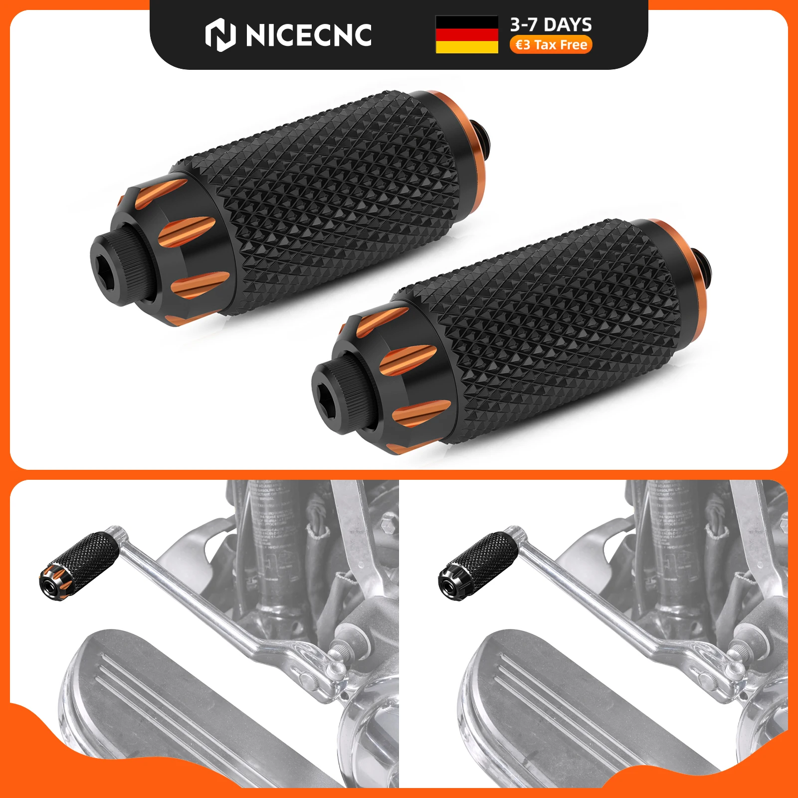 1/2 pièces Repose-pieds de levier de vitesses en fer pour moto 883 XL883N Street Bob FXBBS FXBB FXDB Fat Bob FXFB FXFBS FXDF Fat Boy FLFB FLFBS FLSTF Low Rider S ST FXLRST FXDL Road King/Special Glide FLTRX FLTRXS Street Glide FLHX FLHXS 883 Super Low 48 XL1200X