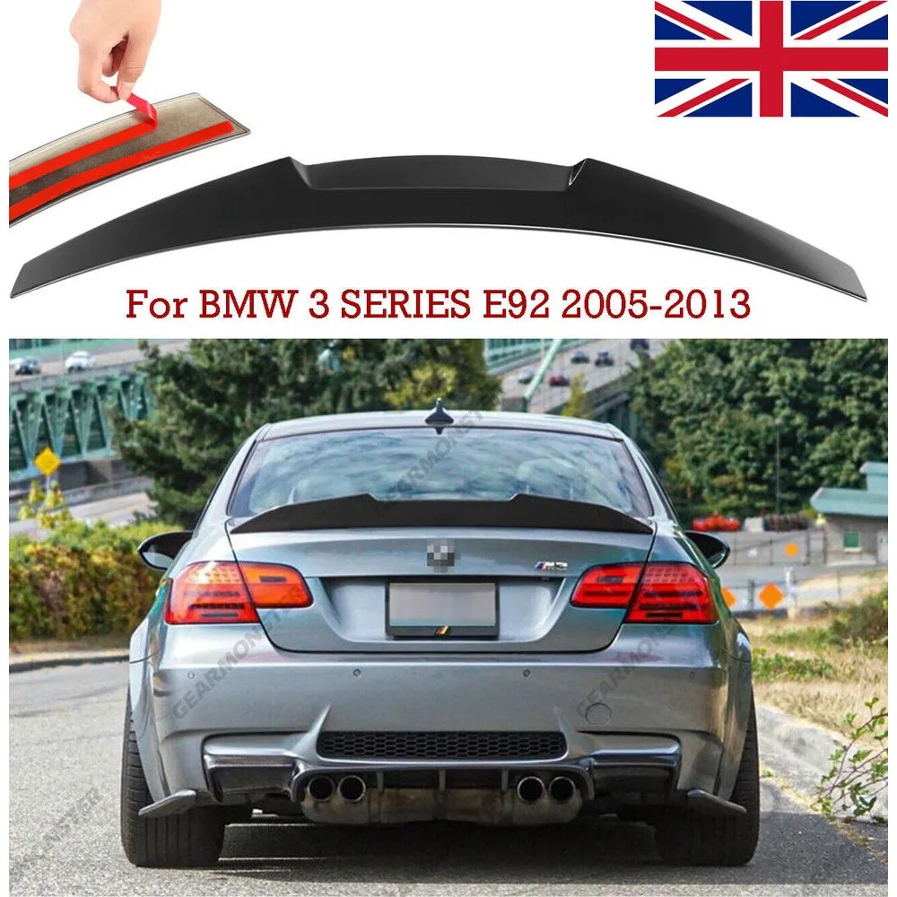 For BMW 3 SERIES E92 2005+ REAR BOOT SPOILER TRUNK LID WING M4 STYLE GLOSS BLACK