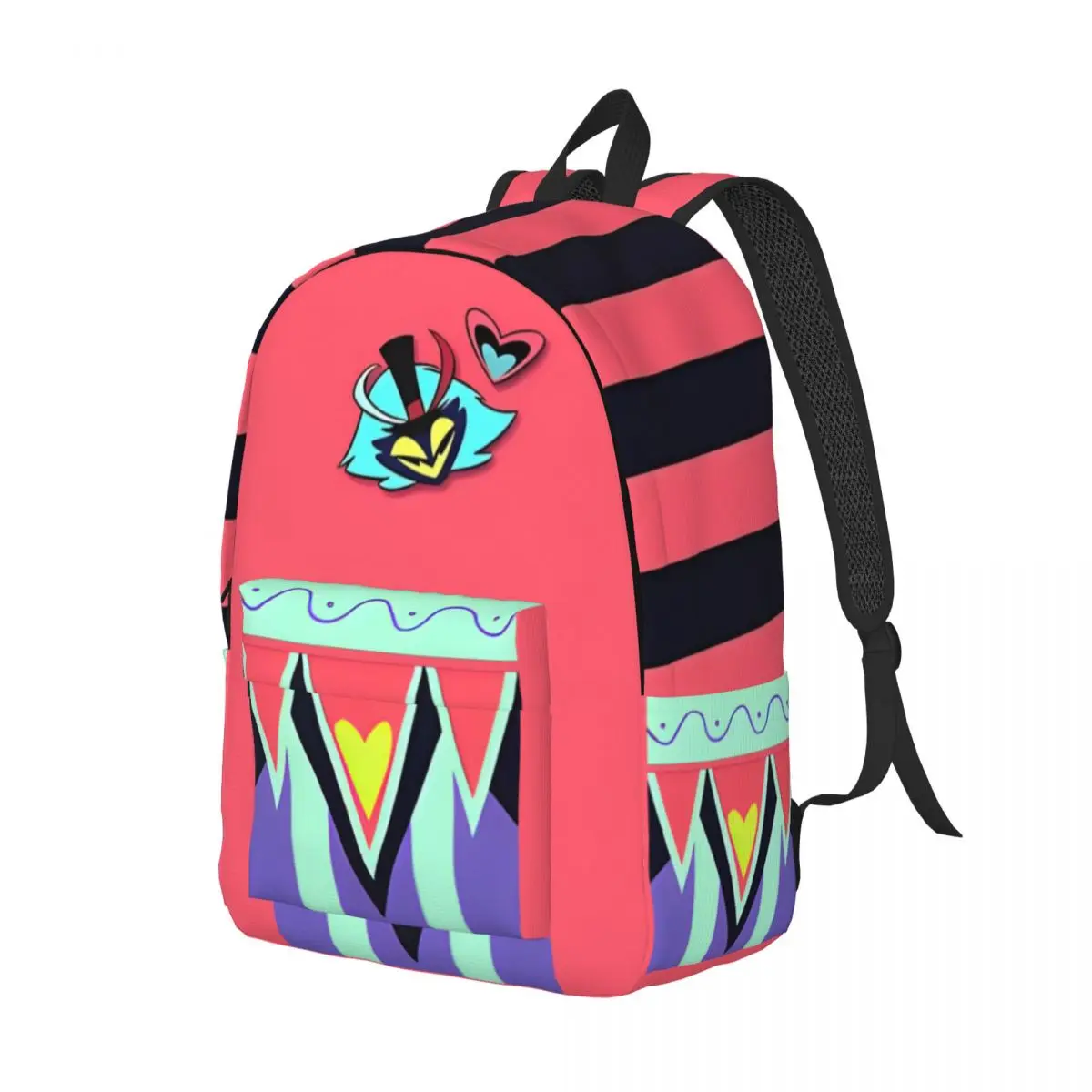 New H-Hazbin Hotel H-Helluva Boss-Fizzarolli Backpack Student Schoolbag for Men Women Laptop Canvas Bags 15.7in 17.7in