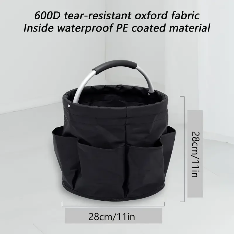17L Large Storage Organiser Bag Folding Basket Picnic Tote Outdoor Cleaning Caddy with Handle Tool Bag Cleaning Supplies
