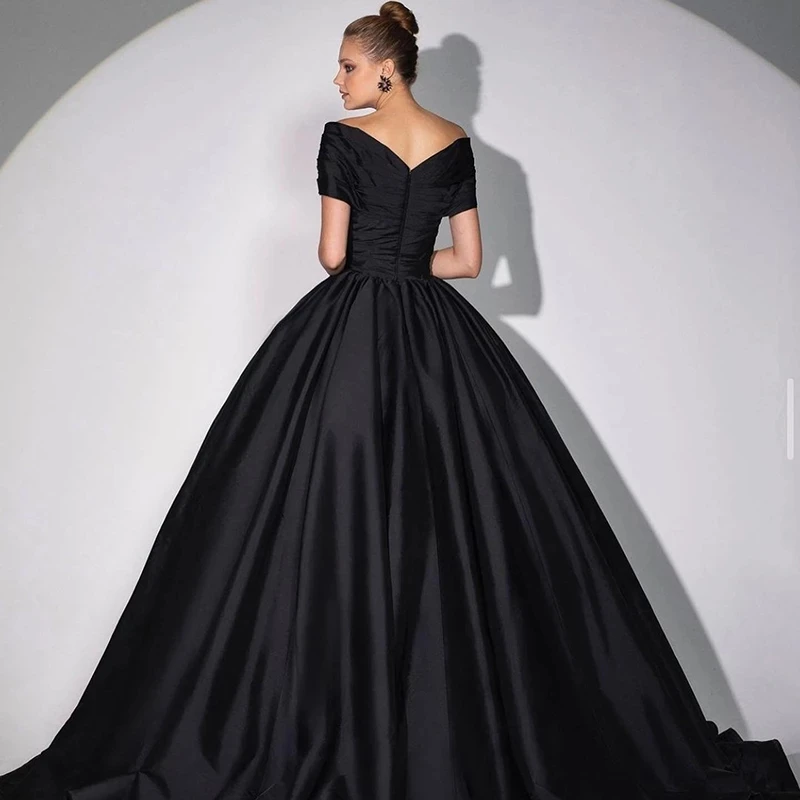 ANGELSBRIDEP Black Gothic Quinceanera Dresses Simple Long Vestidos De 15 Anos Long Robes De Soirée Women Party Gowns Masquerade