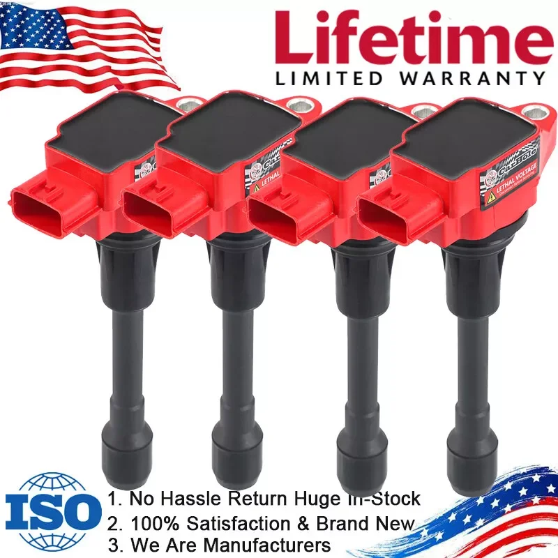 

Carbole Set of 4 Ignition Coil For Nissan Altima Sentra Cube Versa Infiniti FX50 UF549