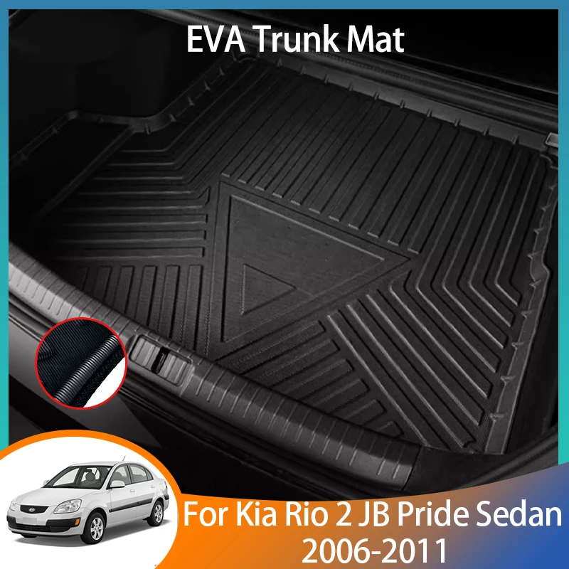 

For Kia Rio 2 JB Pride Sedan 2006 2007 2008 2009 2010 2011 Auto Accessorie EVA Car Trunk Mat Floor Tray Liner Cargo Boot Carpet