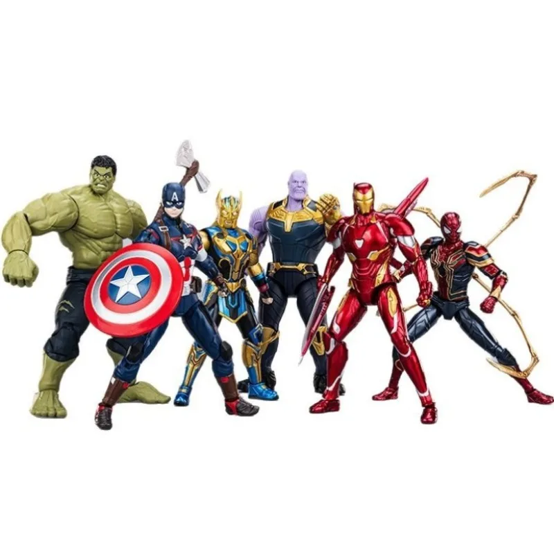 

Disney, Marvel, Spider Man, Captain America, Iron Man, Thunder,The Avengers, 1/12 Assembled Removable Handheld Model Toy