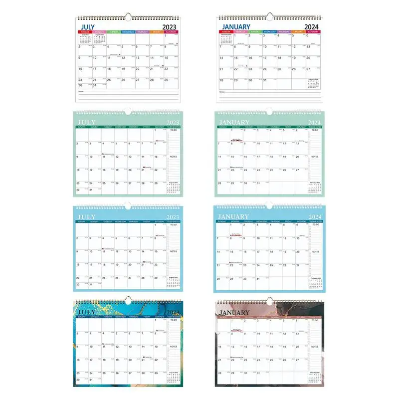 2023-24 Desk Calendar Monthly Wall Minimalist Calendar Planner 14.7*11.4in Thick Paper Annual Calendar With Multiple National