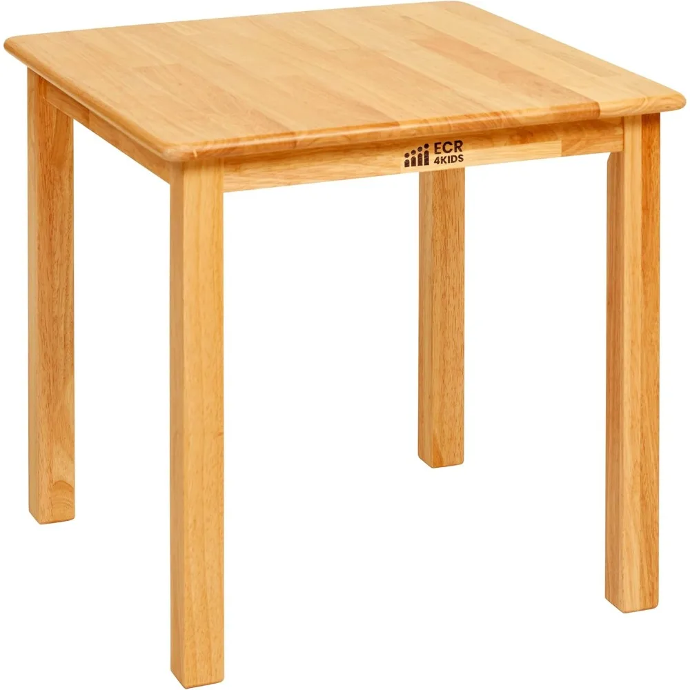 

24in Square Hardwood Table with 22in Legs, Kids Furniture, Honey