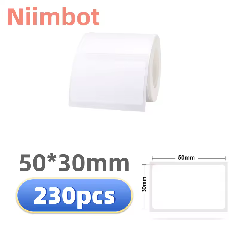 Niimbot B21/B1/B3S Thermal Label Sticker Paper Printable White 20-50mm Width Clothing Tag Commodity Price Food Self-Adhesive - Image 20