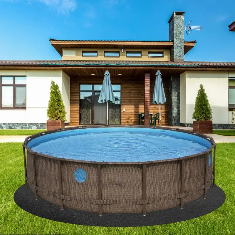 Round Pool Liner Pad Aboveground Pool Floor Mats Swimming Pool Ground Cloth Floor Padding Mats Puncture Resistant Pool Floor