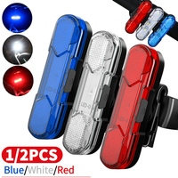 1/2PCS USB Rechargeable LED Bike Light Waterproof Bicycle Seatpost Cycling Tail Light Safety Warning Bicycle Rear Light