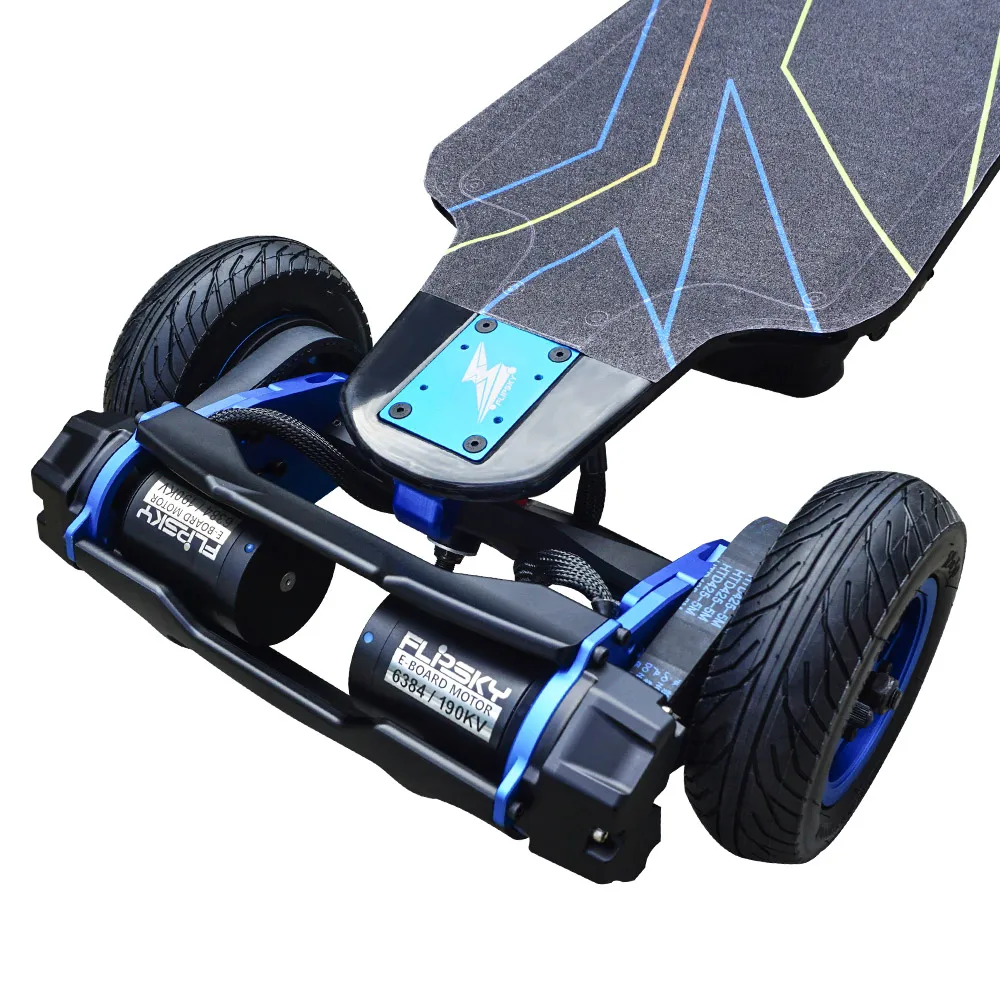 Flipsky Top Speed Durable Carbon Fiber Deck Electric Skateboard Longboard Come With Dual FSESC 75100 14S Battery