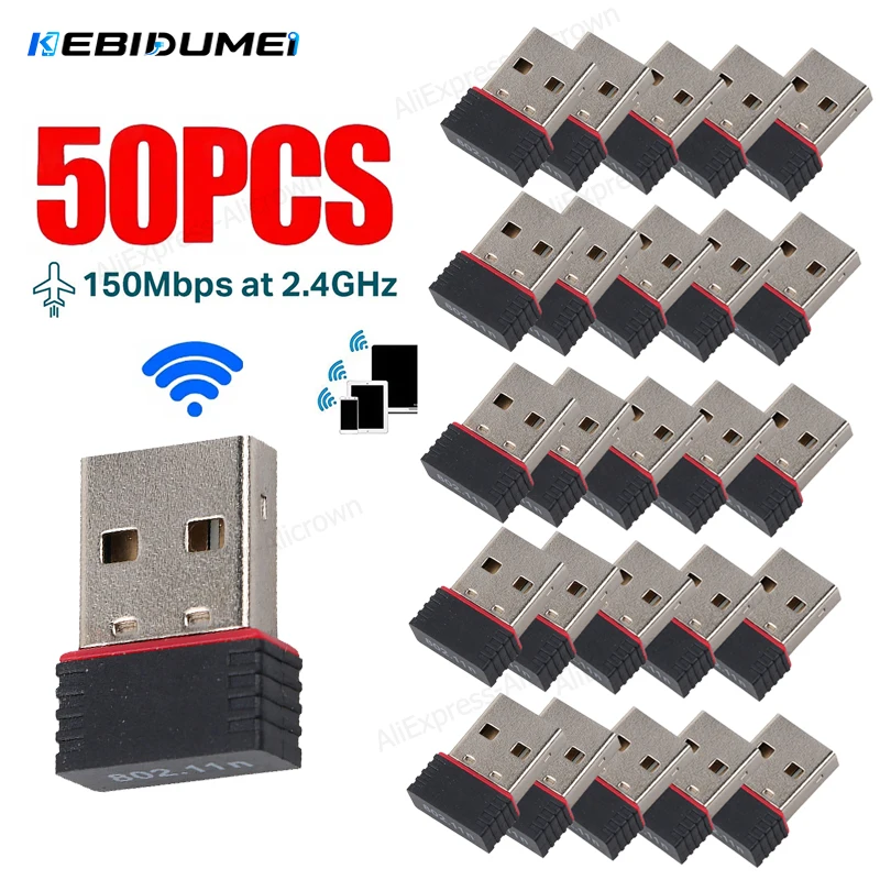 kebidumei-50pcs-mini-usb-wifi-6-dongle-network-card-80211ax-usb-24ghz-wi-fi-lan-adapter-rtl8188-receiver-dongle-for-computer